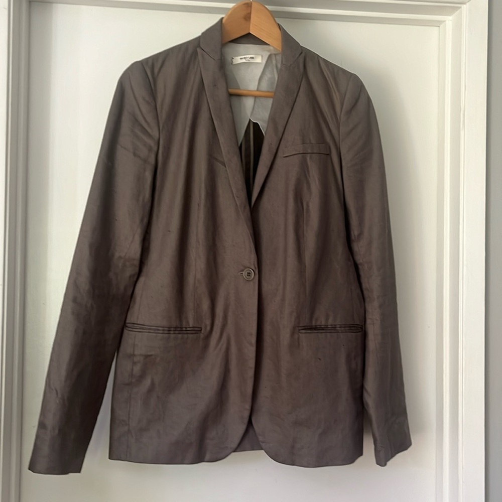 Helmut Lang Linen Twill Grey Moss Blazer S or M